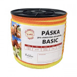 Bandă BASIC 20 mm pentru el. 4x0,16 mm Niro, galben-portocaliu