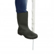Stâlp pentru gard electric, plastic alb, 105 cm, 1 picior 
