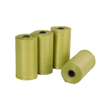 Kerbl pungi biodegradabile pentru excremente de câine, plastic ecologic, 4 role, 31x21 cm