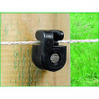 Izolator pentru gard electric, pentru fixarea cablurilor și sârmă cu șurub sau cui, cârlig  