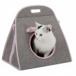 Cuib pentru pisici, geantă de transport cu suport pentru zgârieturi, 42 x 30 x 41 cm  
