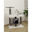 Kerbl Ansamblu de zgâriat pentru pisici Jade Darklight, gri/alb, 96 x 70 x 35 cm 