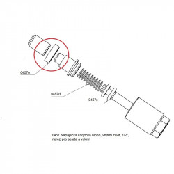 Garnitură de etanșare pentru adăpătoare tip jgheab Mono, filet interior, 1/2", inox, pentru purcei și îngrășare