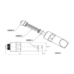 Arc pentru adăpătoare cu pin Mono, 1/2", oțel inoxidabil, pentru porci 