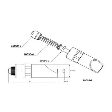 Arc pentru adăpătoare cu pin Mono, 1/2", oțel inoxidabil, pentru porci 