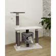 Kerbl Ansamblu de zgâriat pentru pisici Jade Darklight, gri/alb, 96 x 70 x 35 cm 