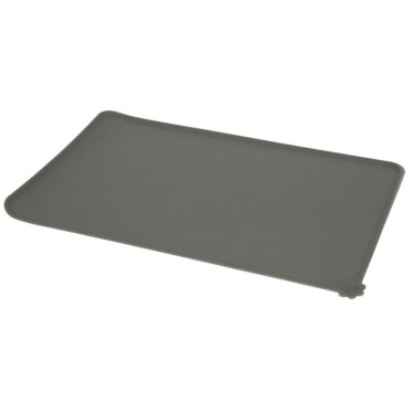 Covoraș din silicon pentru bolurile câinilor și pisicilor, gri, 47 x 29 cm