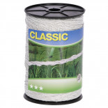 Cablu CLASSIC pentru gard electric, 3 mm x 500 m, 6x Ni 0,20 mm, alb  