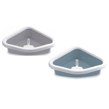 Litieră de colț pentru pisici – Sprint Corner, deschisă, 56 × 46 × 14 cm