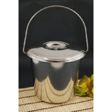 Găleată din oțel inoxidabil cu capac 8l