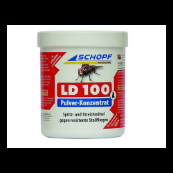 LD 100 A 1000g împotriva muștelor rezistente din grajd, insecticid pentru muște
