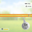 Bandă de gard electric, diametru 10 mm, 250 m, galben-portocaliu