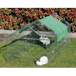 Zonă de alergare în aer liber mărimea M - pentru păsări de curte și iepuri, 2000 x 960 x 1020 mm cu prelată
